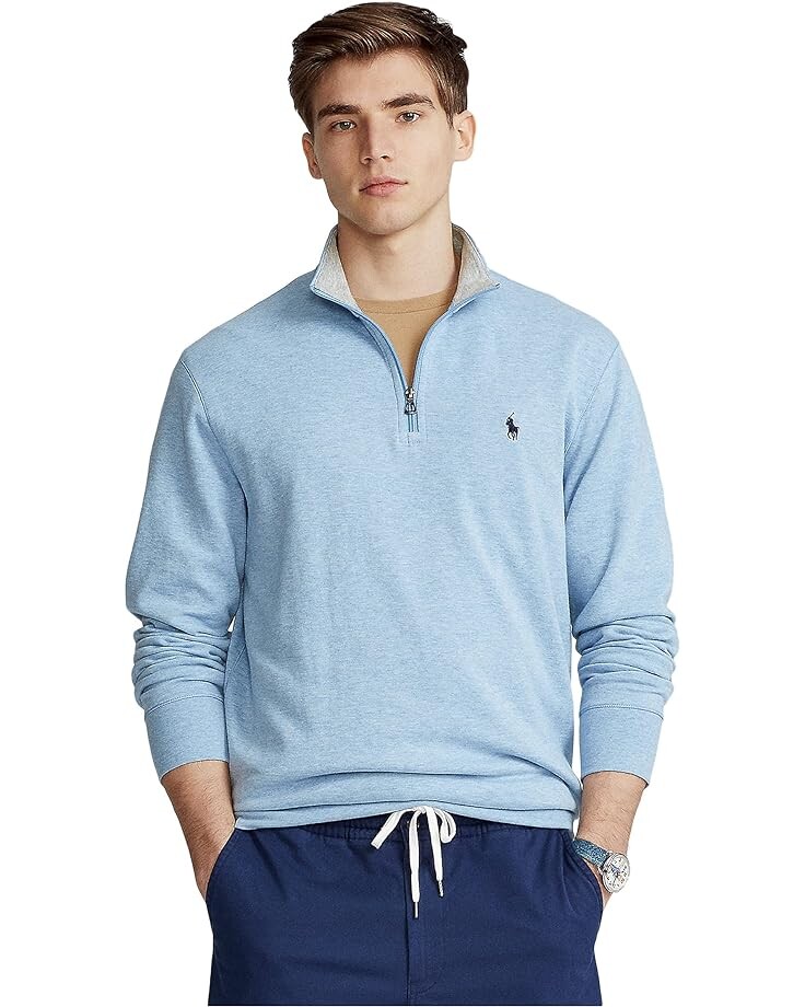 

Толстовка Polo Ralph Lauren Luxury Jersey Quarter-Zip Pullover, цвет Jamaica Heather/C7978