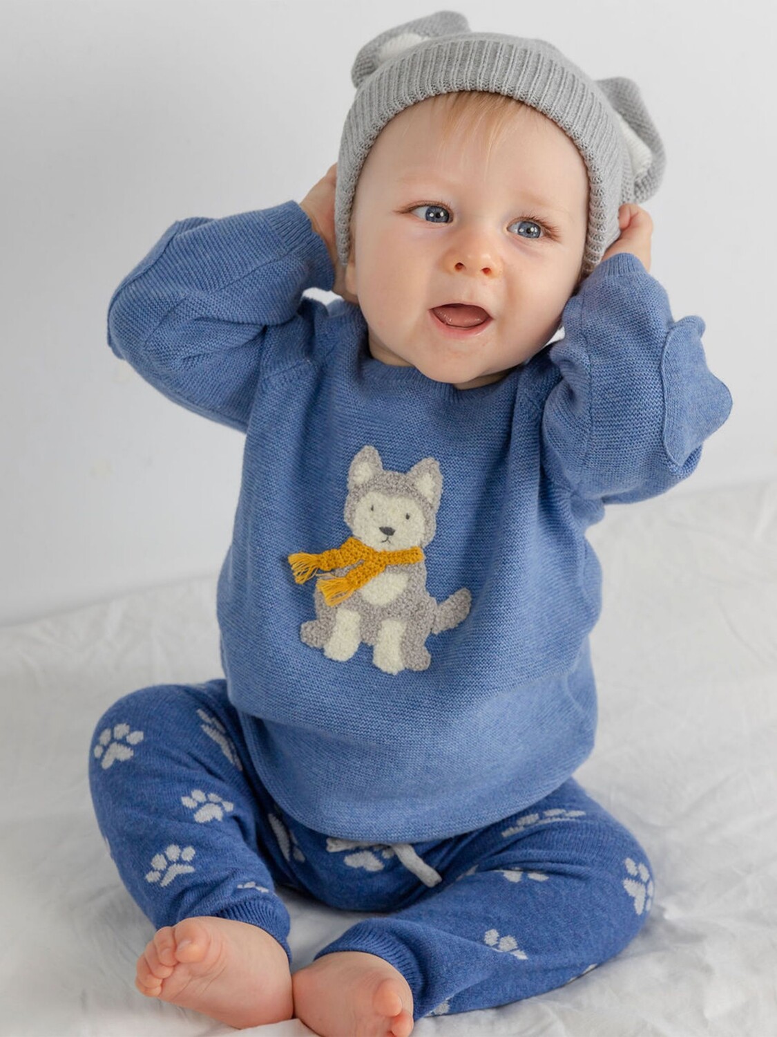 

Леггинсы Arctic из органического хлопка Purebaby, синие