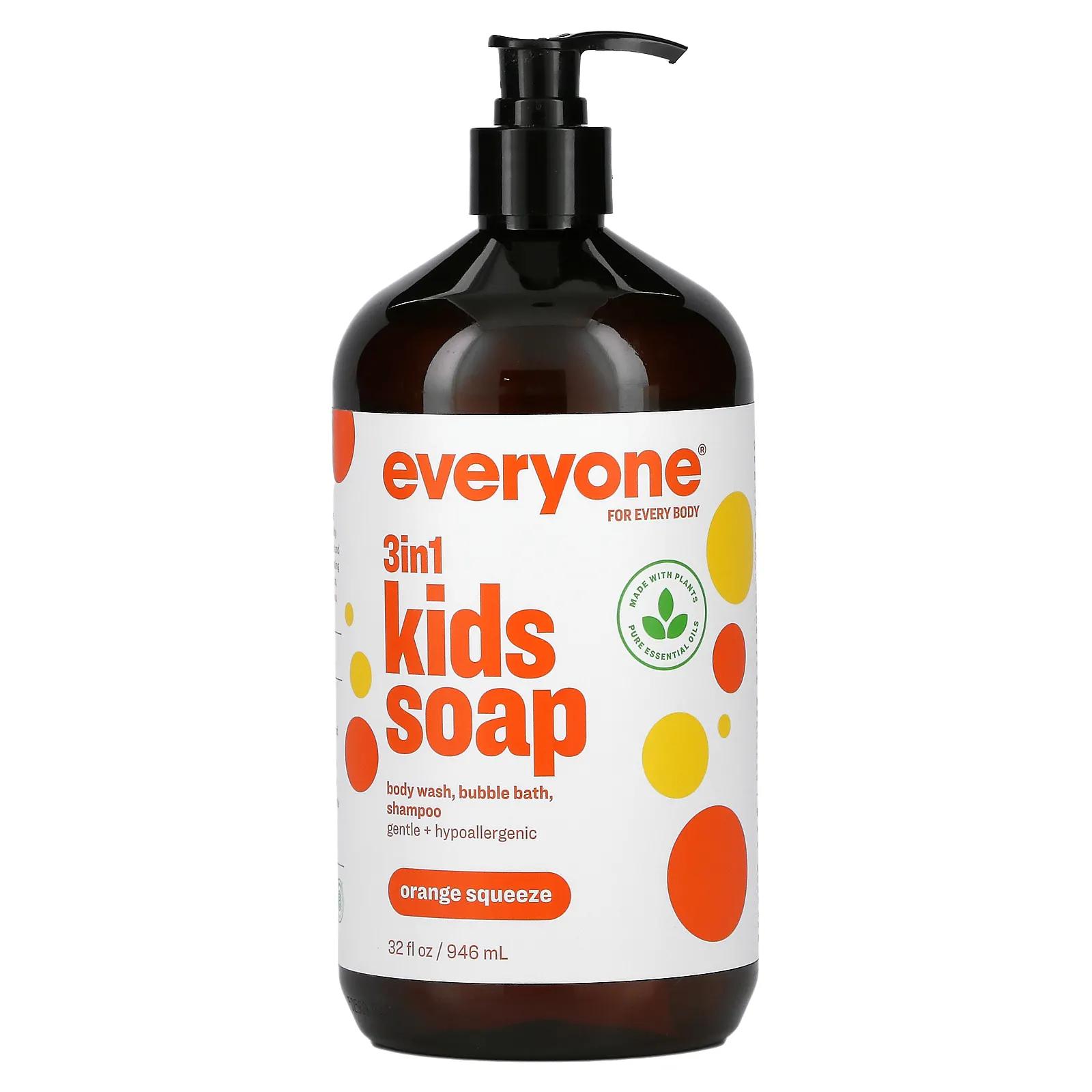 EO Products Детское мыло Everyone Soap for Every Kid с ароматом апельсинового сока 32 жидких унции (960 мл) eo products лосьон для тела с французской лавандой 236
