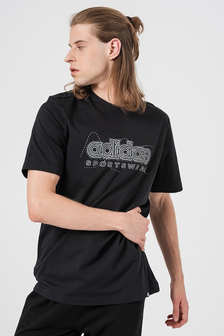 

Футболка Growth из хлопка с логотипом Adidas Sportswear, черный
