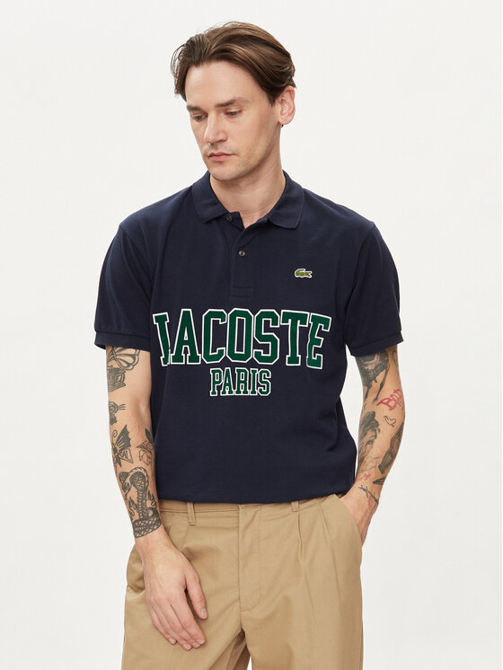 Рубашка поло стандартного кроя Lacoste, синий рубашка поло стандартного кроя lacoste зеленый