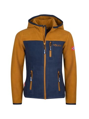 

Флисовая куртка Trollkids Fleece Jacke mit Kapuze Stavanger, цвет Bronze/Marineblau