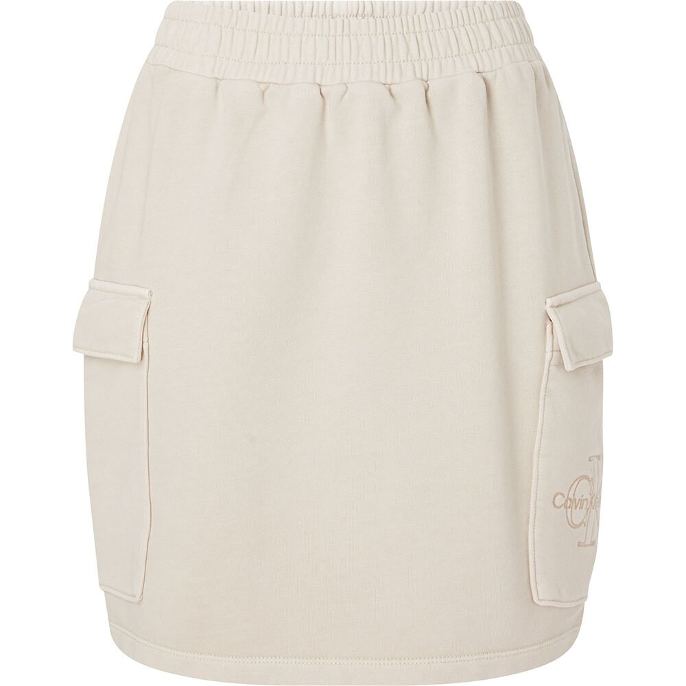

Юбка Calvin Klein Jeans Embroidered Monologo, бежевый