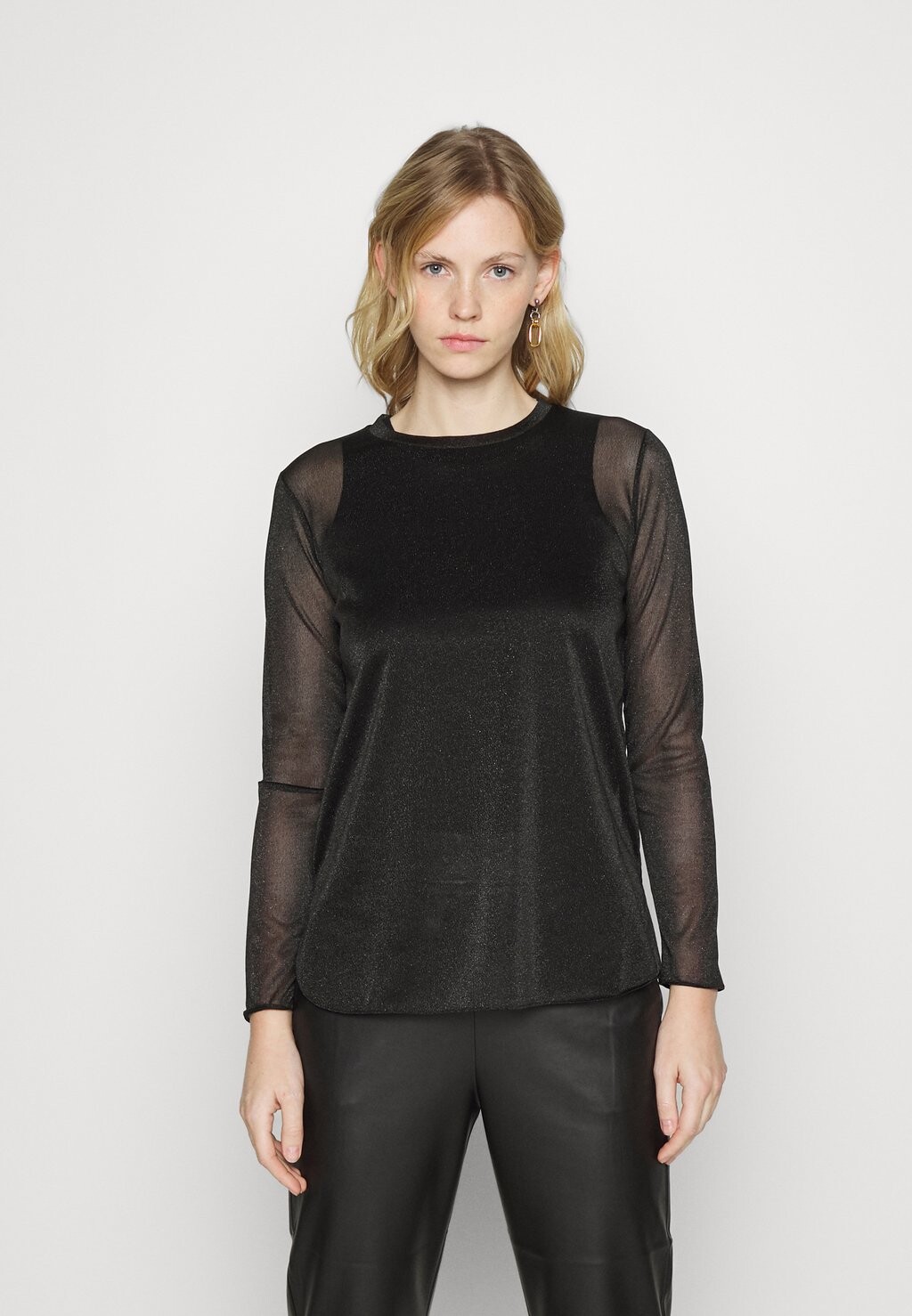 

Топ с длинными рукавами Max Mara Leisure, черный