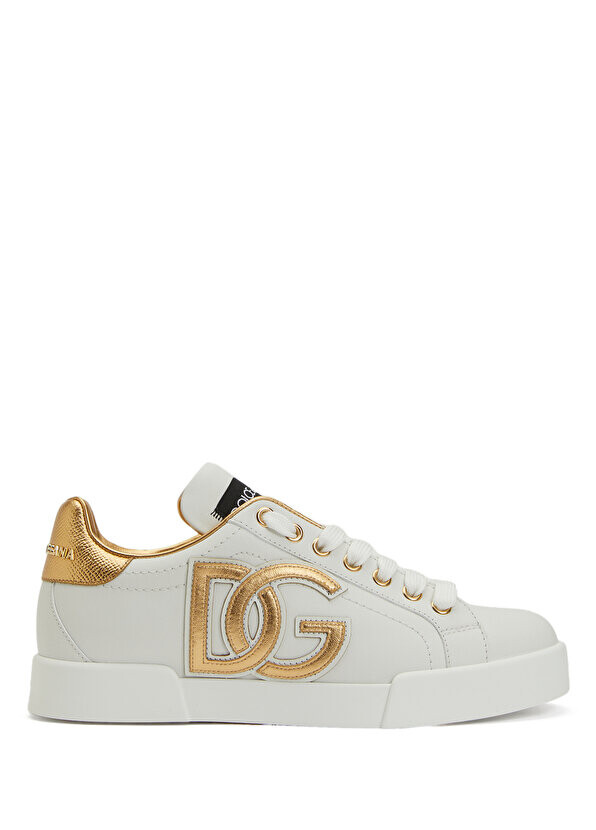 

Portofino белые женские кожаные кроссовки Dolce&Gabbana