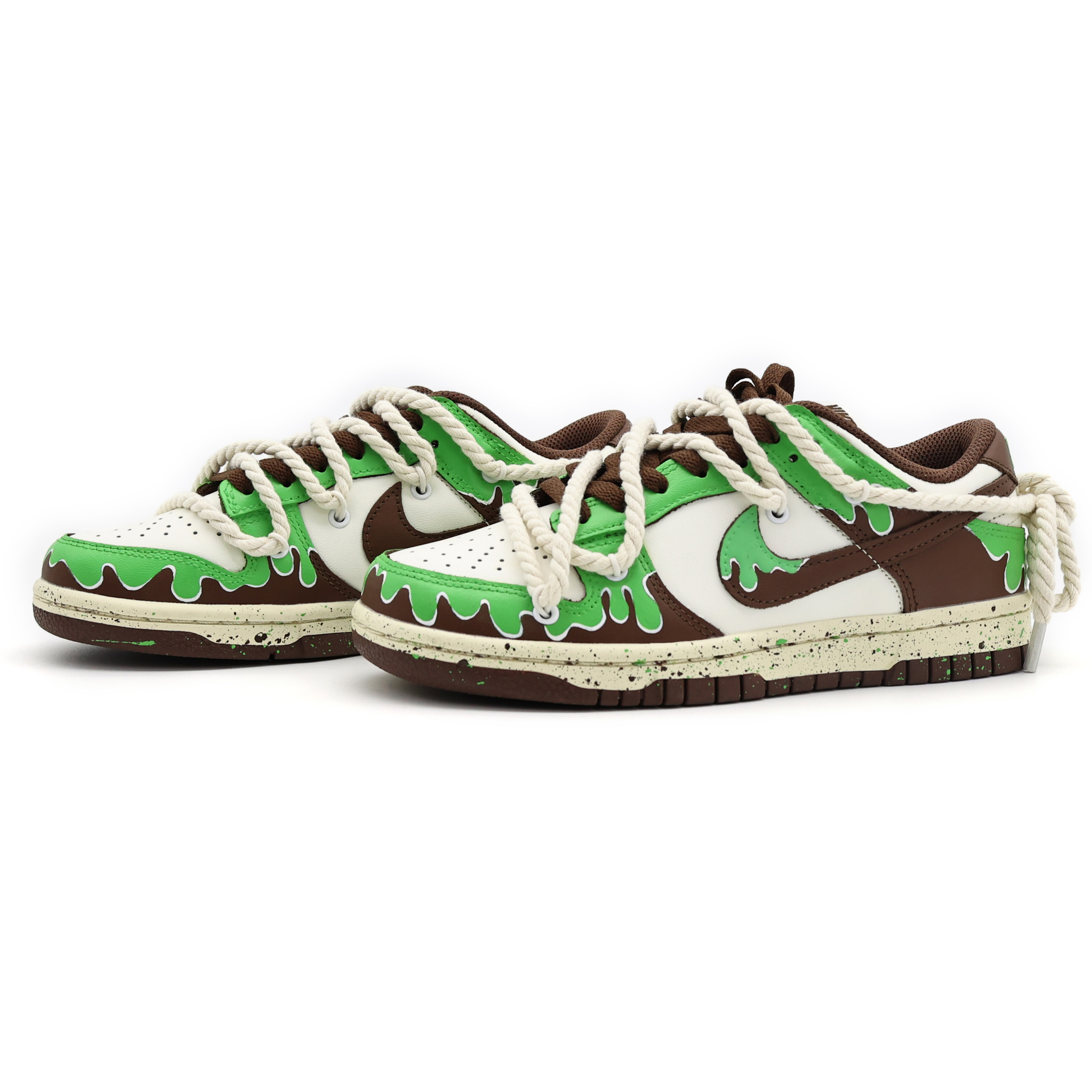 

Кроссовки Nike Dunk Skateboarding Shoes Women's Low-top Brown, коричневый