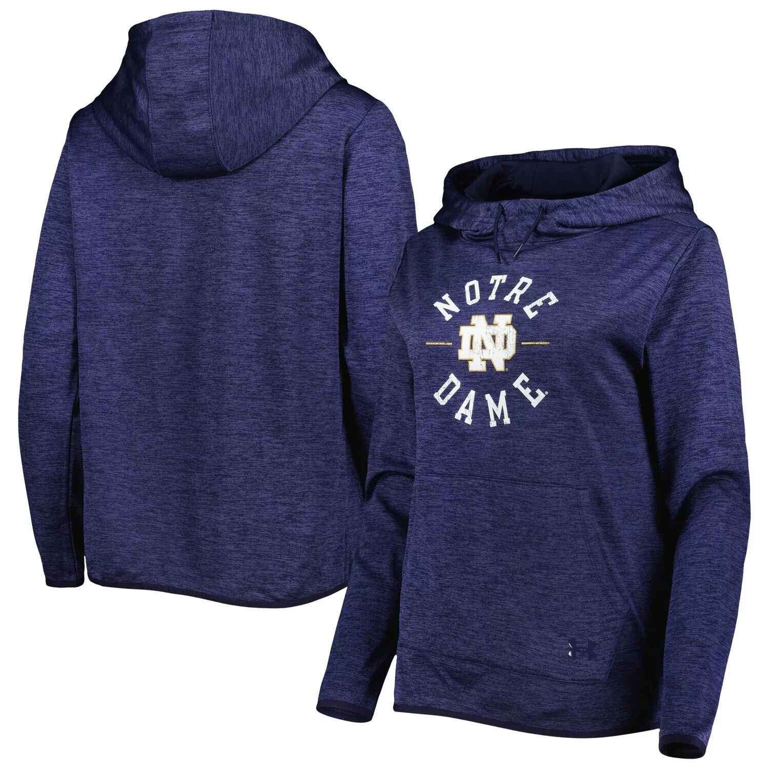 

Женский флисовый пуловер с капюшоном Under Armour темно-синего цвета Notre Dame Fighting Irish Fleece Under Armour