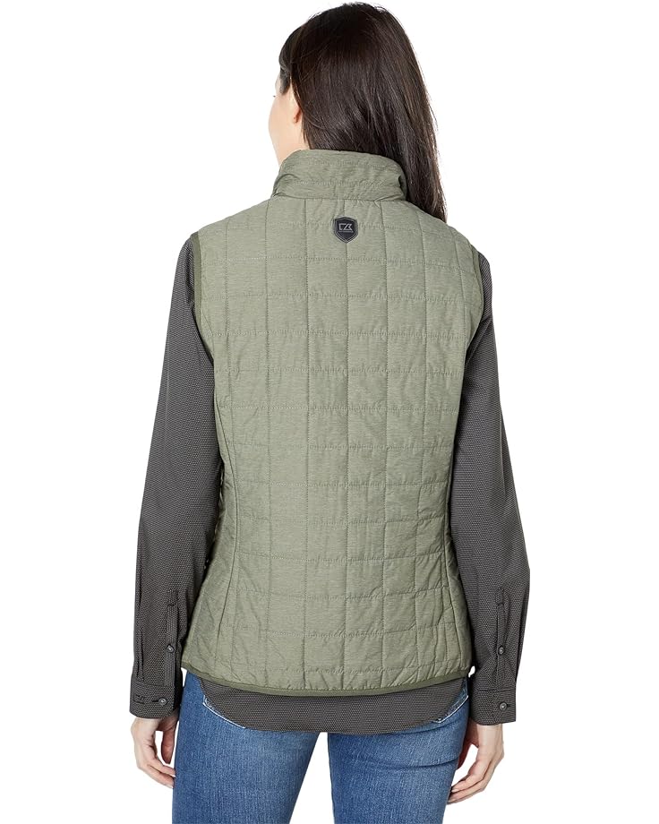 Утепленный жилет Cutter & Buck Rainier Primaloft Eco Full Zip Vest, цвет Poplar Melange