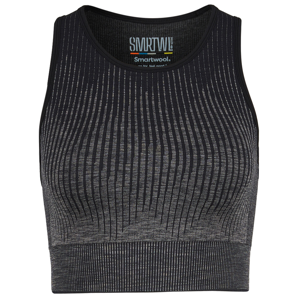 

Спортивный бюстгальтер Smartwool Women's Intraknit Crop Bra, цвет Black Heather