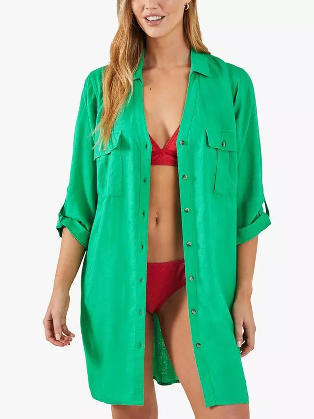 

Пляжная рубашка Accessorize Longline, зеленый