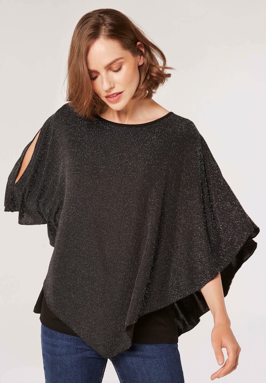 

Блузка ASYMMETRIC SPARKLE Apricot, цвет black