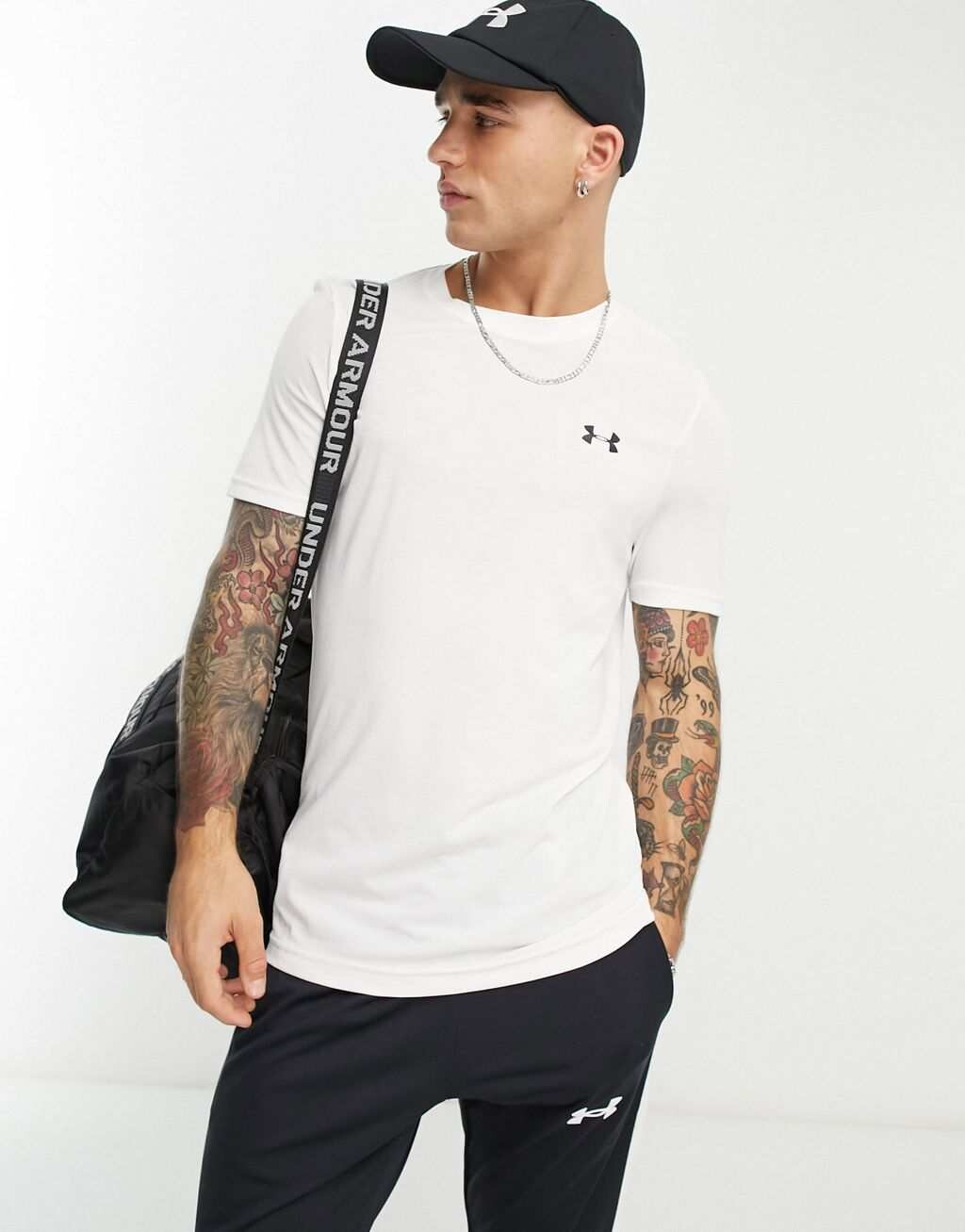 

Белая бесшовная футболка с короткими рукавами Under Armour, Белый
