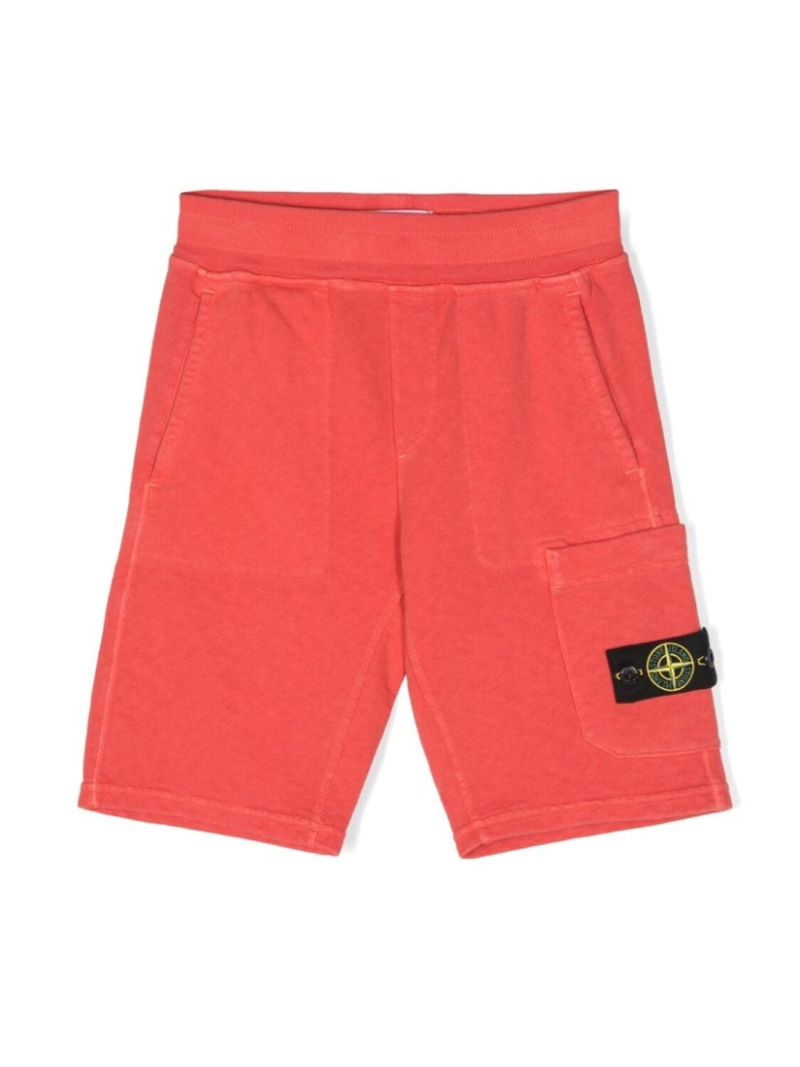 

Stone Island Junior спортивные шорты с нашивкой Compass, красный