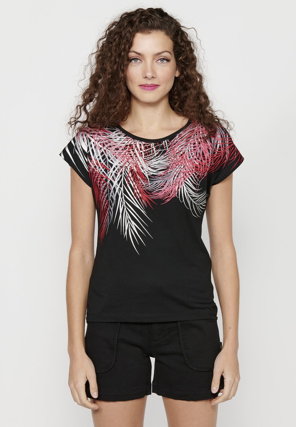 

Футболка с принтом SHORT SLEEVE Koroshi, цвет black