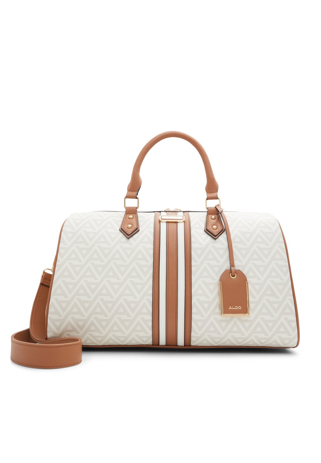 

Сумка Aldo Duffle Avre, коричневый/белый