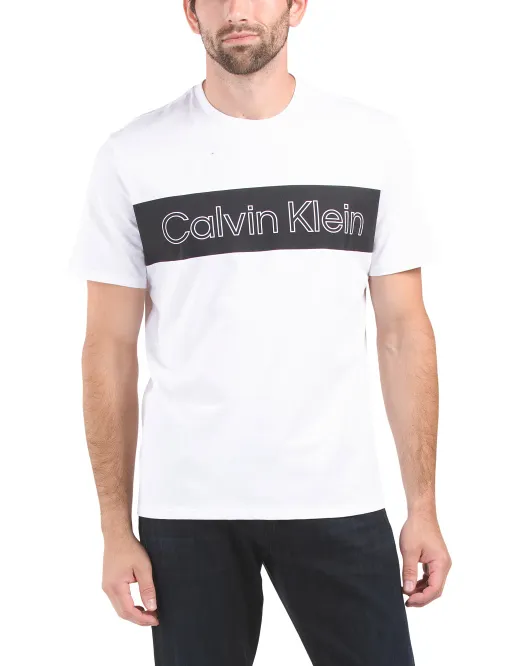 

Футболка с логотипом Iconic Block Calvin Klein, белый