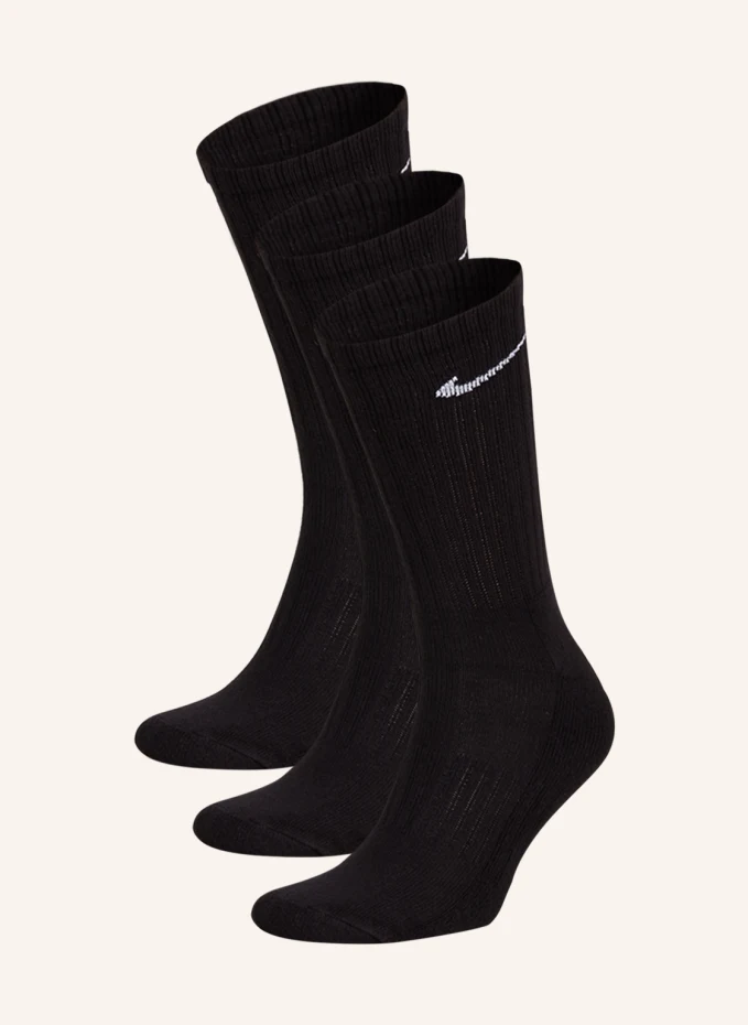 цена Комплект из 3 спортивных носков cushioned Nike, черный
