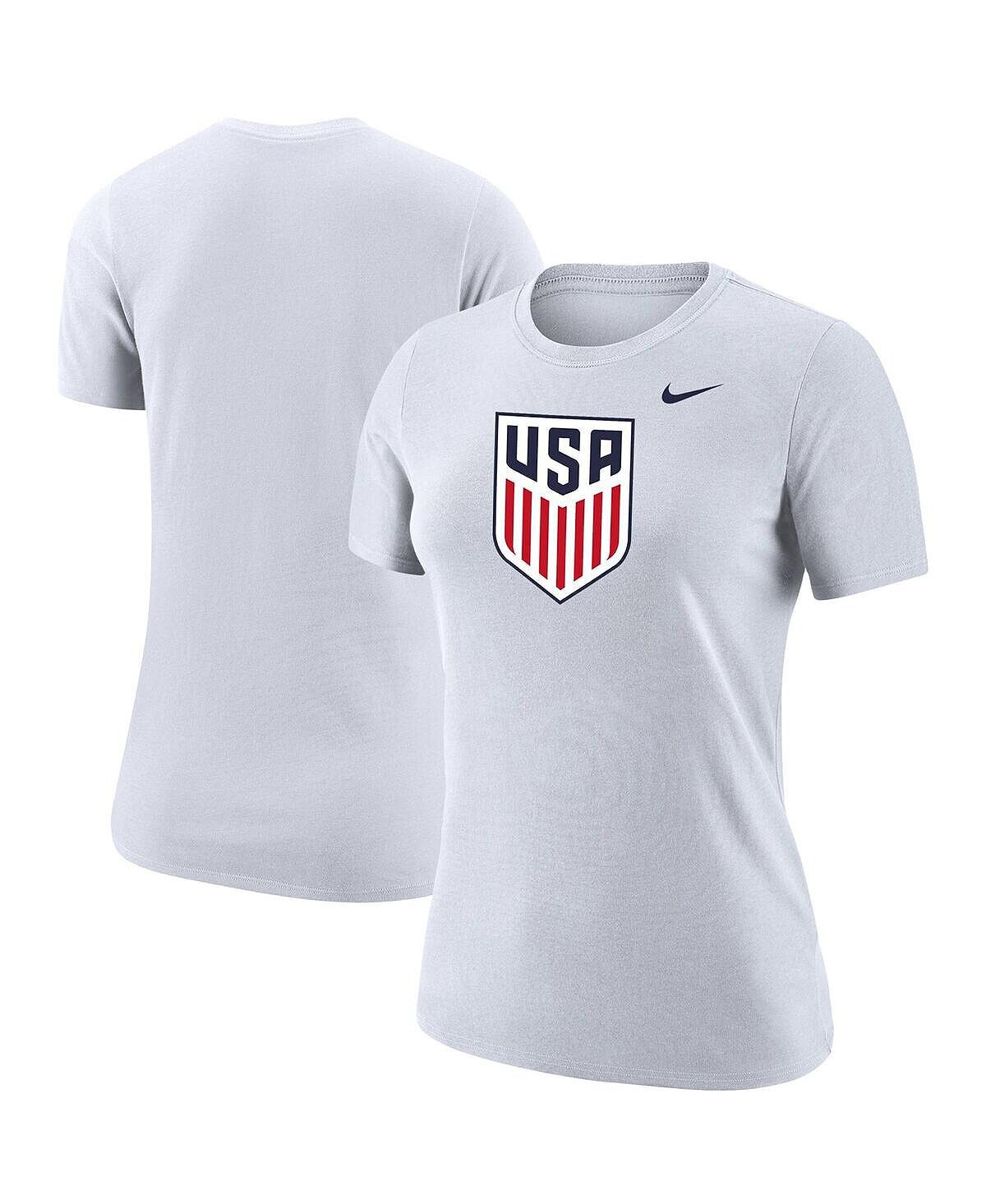 

Женская белая футболка USMNT Club Crest Nike, белый