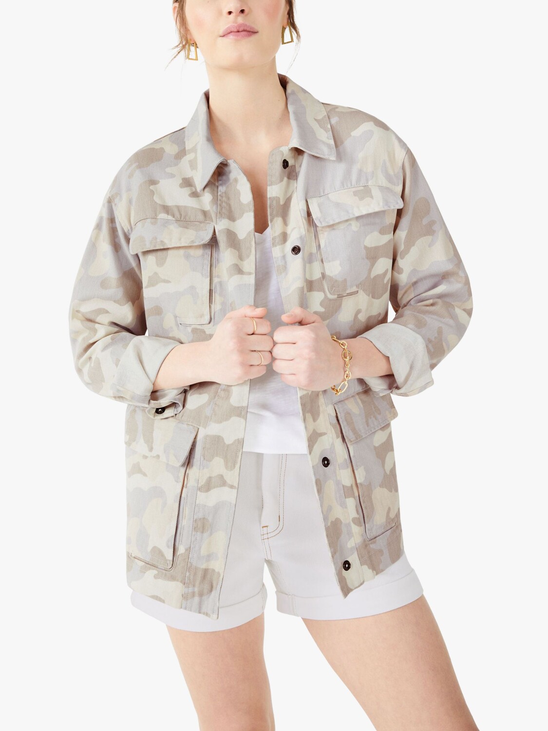 

hush Reid Cargo Камуфляжная куртка, нежно-розовый