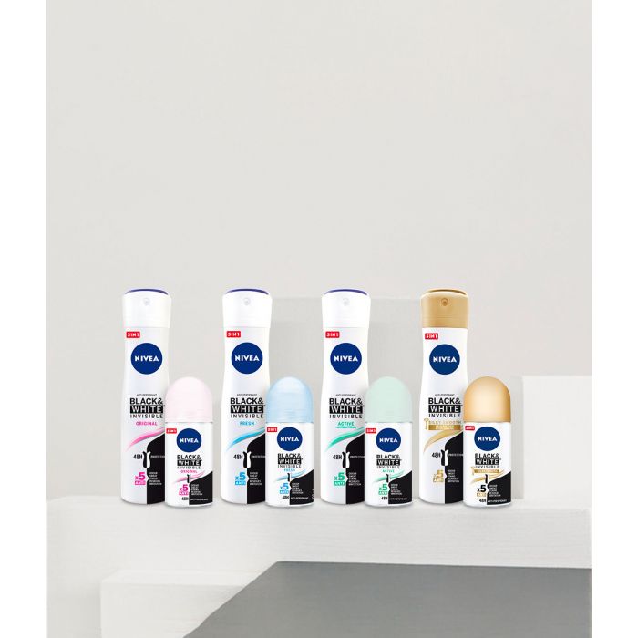 цена Дезодорант Invisible For Black & White Active Desodorante Spray Nivea, 200 ml