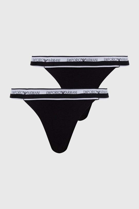 

Стринги упаковка из 2 шт. Emporio Armani Underwear, черный
