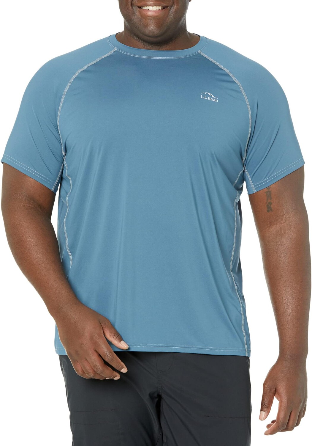

Рубашка от солнца Swift River Cooling с короткими рукавами - высокий L.L.Bean, цвет Iron Blue