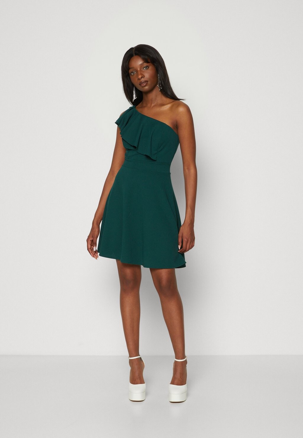 

Платье из джерси Maxine Ruffle Skater WAL G, цвет forest green