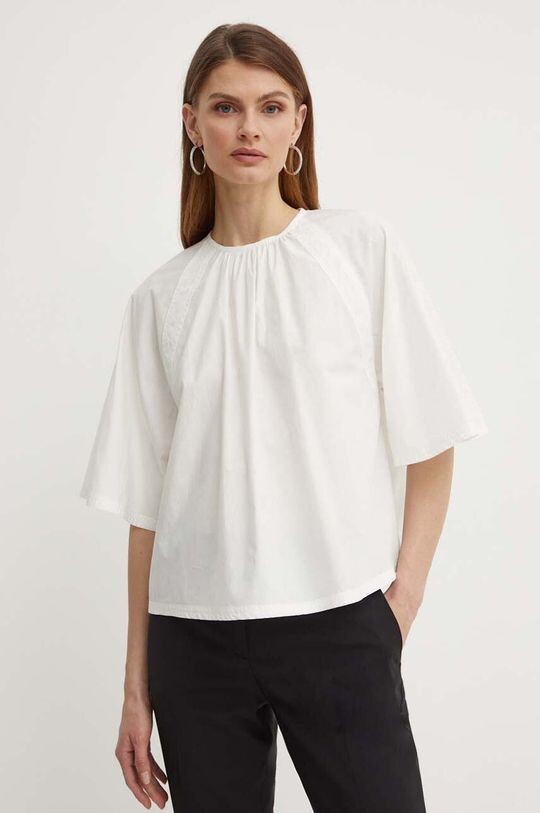 

Хлопковая блузка Weekend Max Mara, белый