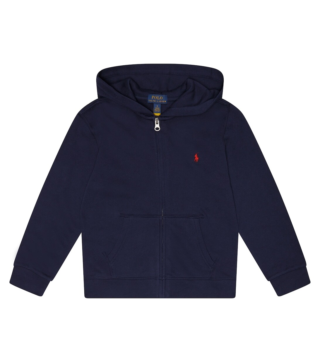 

Худи на молнии из хлопка с логотипом Polo Ralph Lauren, синий