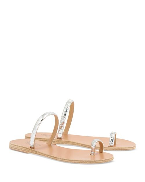 

Женские шлепанцы с двумя ремешками Ophion Ancient Greek Sandals, цвет Silver