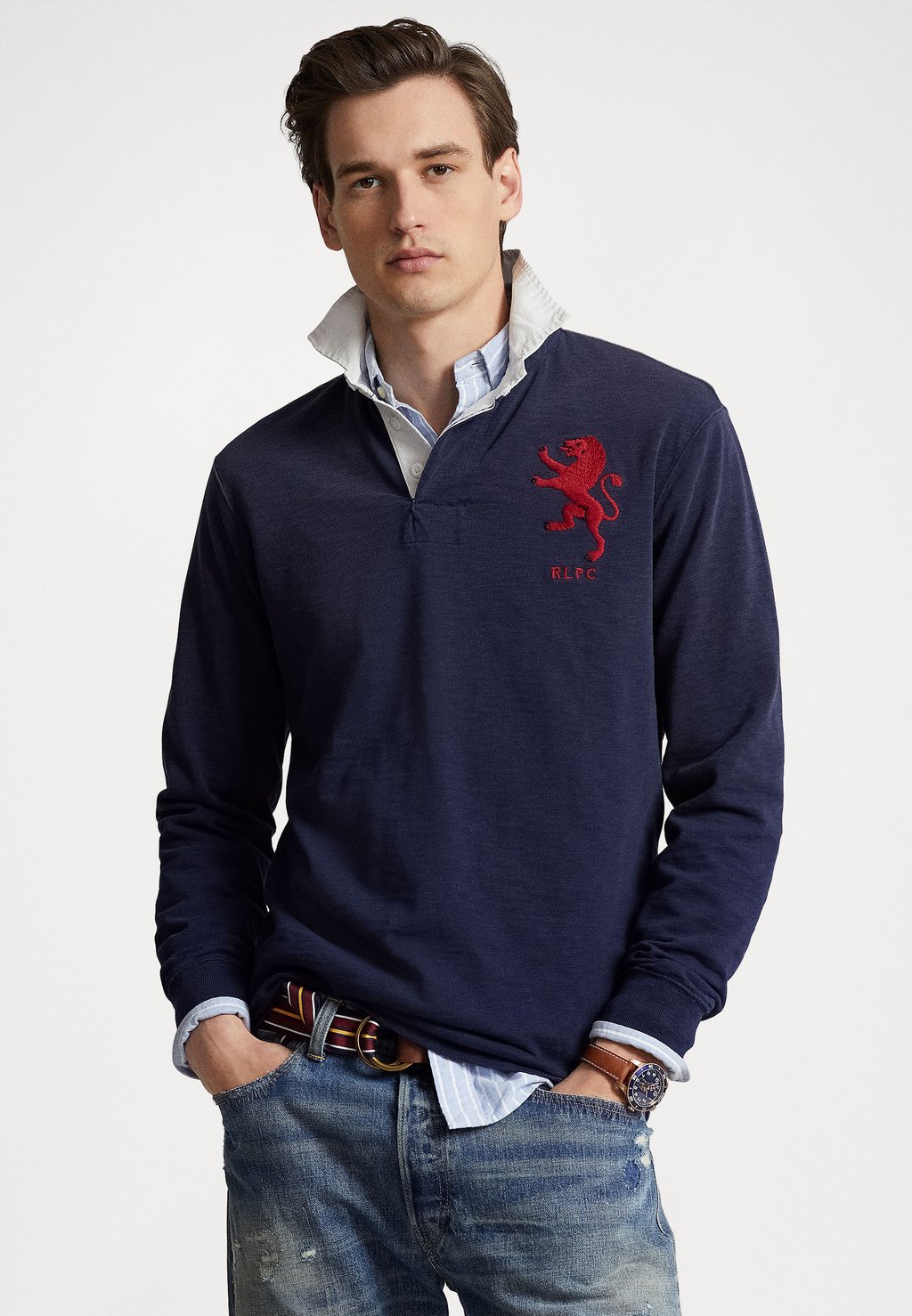 

Поло РЕГБИ С ДЛИННЫМ РУКАВОМ Polo Ralph Lauren, круизный темно-синий