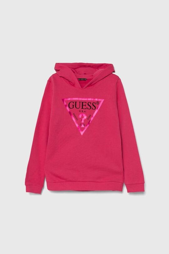 

Детская хлопковая толстовка Guess, розовый