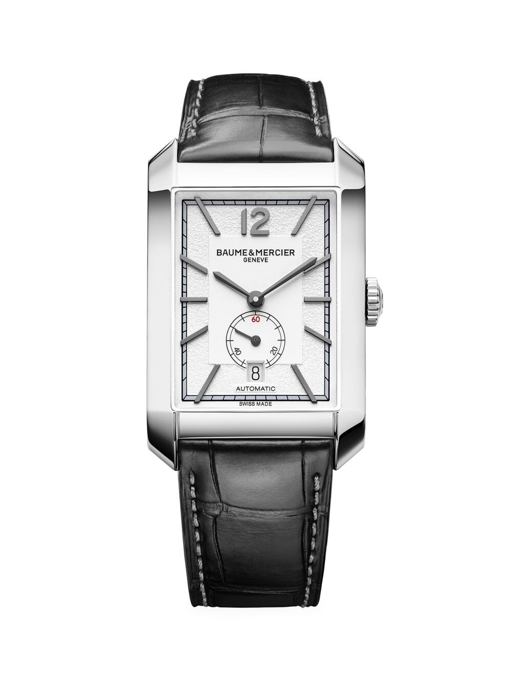 

Часы Hampton из нержавеющей стали и ремешка из кожи аллигатора Baume & Mercier, черный