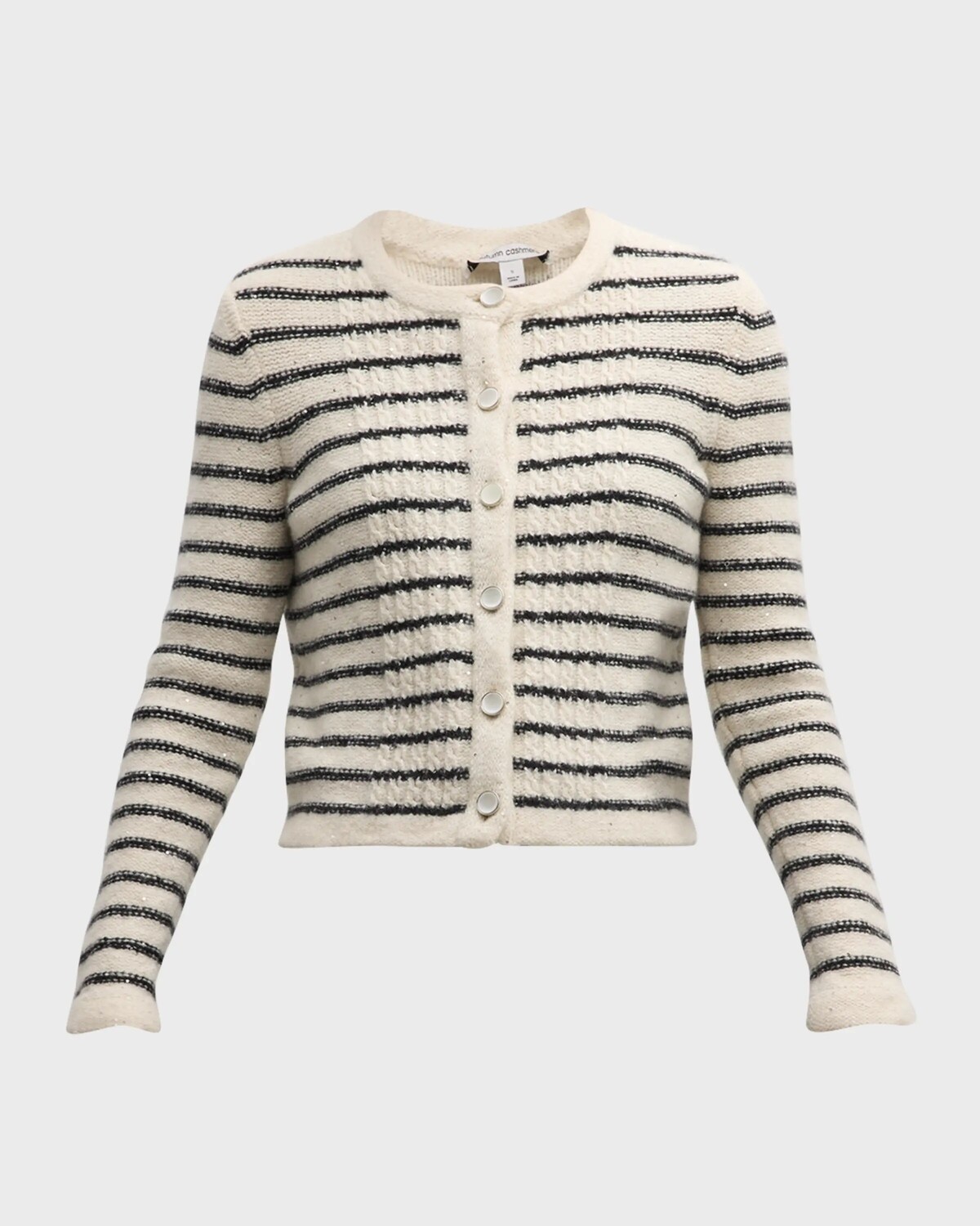 

Полосатая куртка косой вязки с пайетками Autumn Cashmere, цвет Frostjet