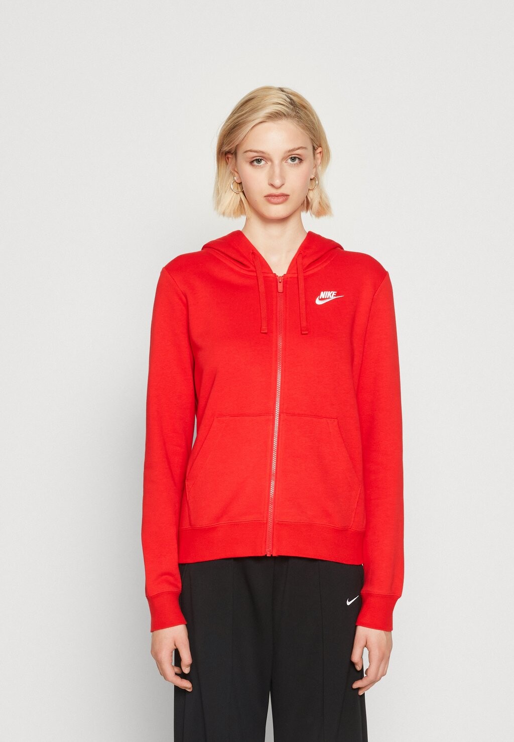 

Толстовка на молнии NSW CLUB FLC FZ STD Nike, университетский красный/белый