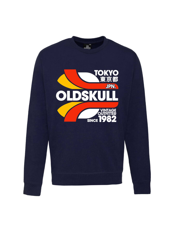 

Толстовка OLDSKULL Retro Tokyopolis Vintage Logo Graphic, цвет blau-schwarz