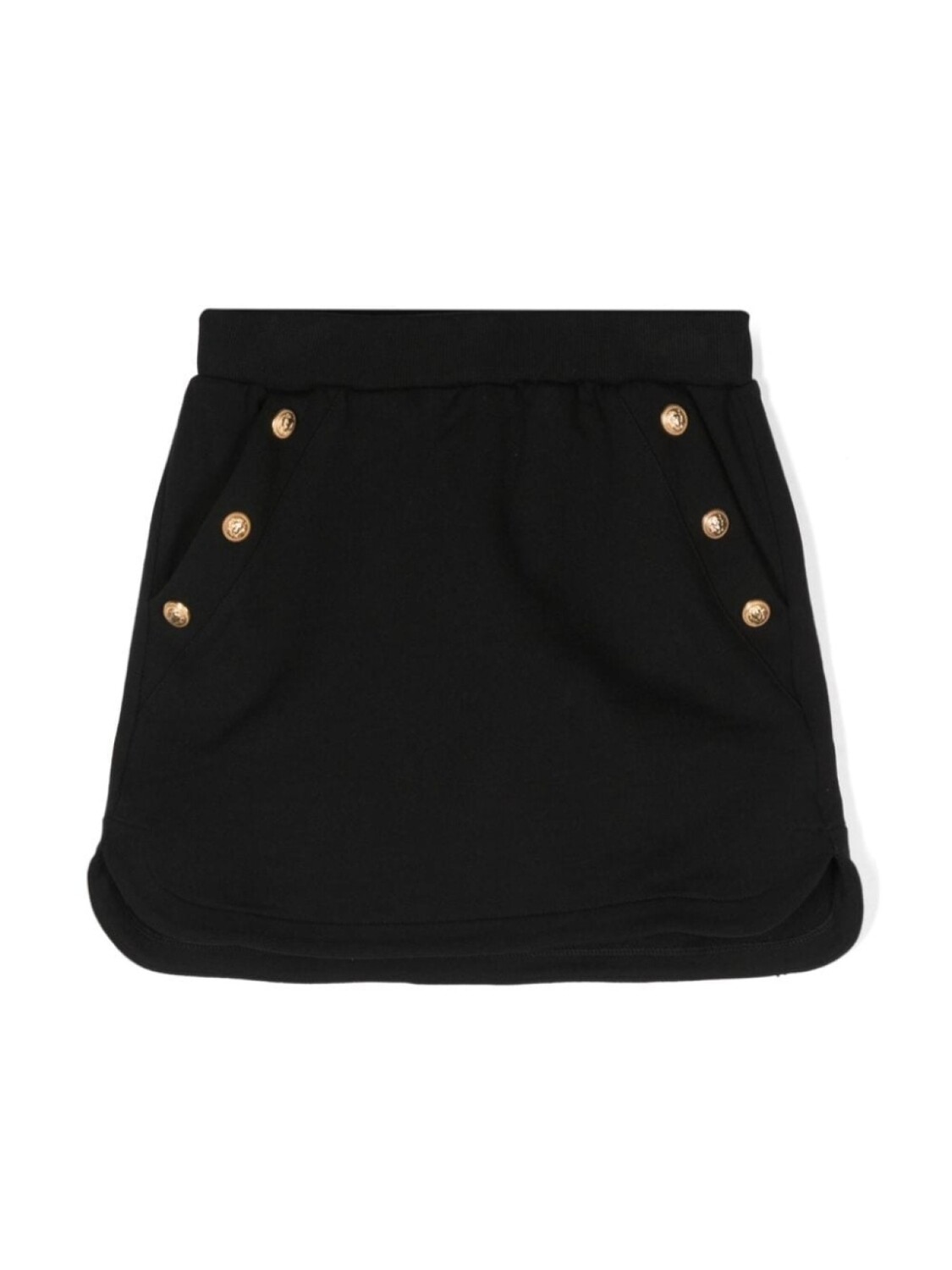 

Юбка из джерси с логотипом Balmain Kids, черный