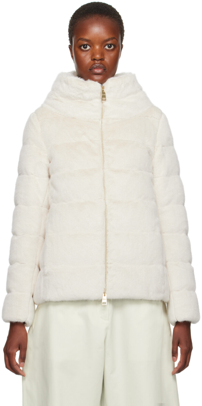 

Off-White Стеганый пуховик из искусственного меха шантильи Herno