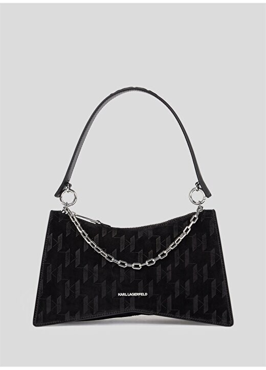 

Черная женская кожаная сумка на плечо 31X165X9 см 236W3046999 Karl Lagerfeld, черный