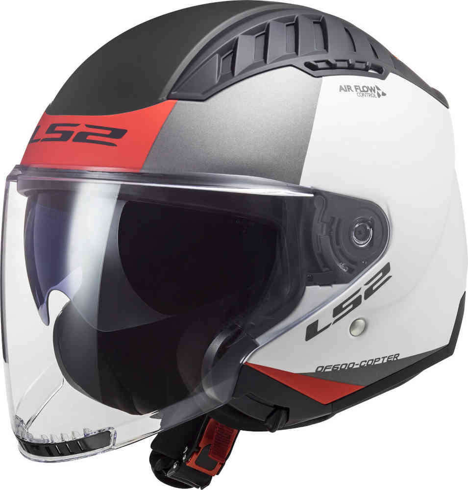цена OF600 Copter II Urbane Реактивный шлем LS2, белый/черный/красный
