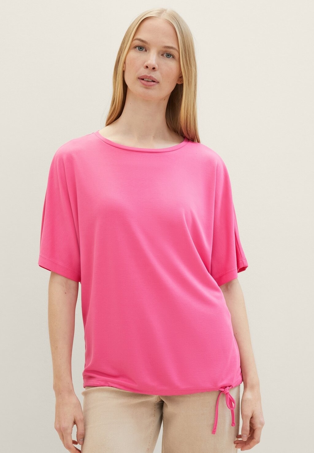 

Футболка базовая TOM TAILOR, цвет carmine pink