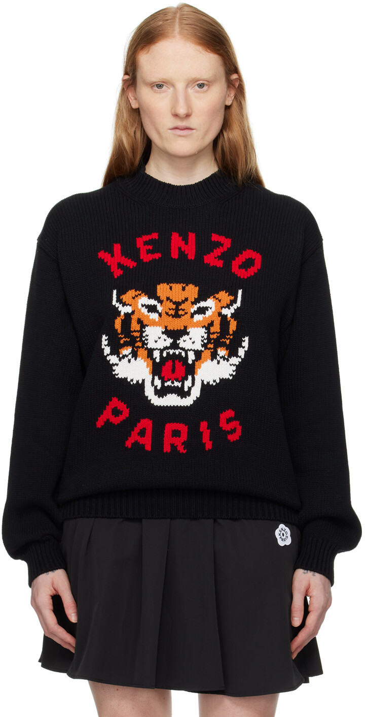 

Черный свитер Paris Lucky Tiger Kenzo, цвет Black