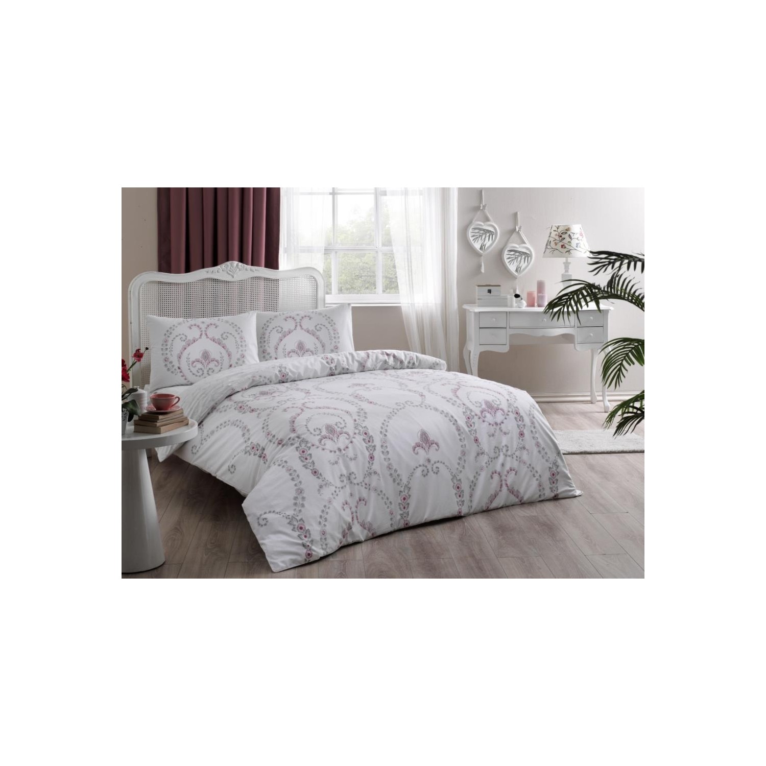 Комплект постельного белья Tac Double Ranforce Astra Pink комплект постельного белья neutral astra