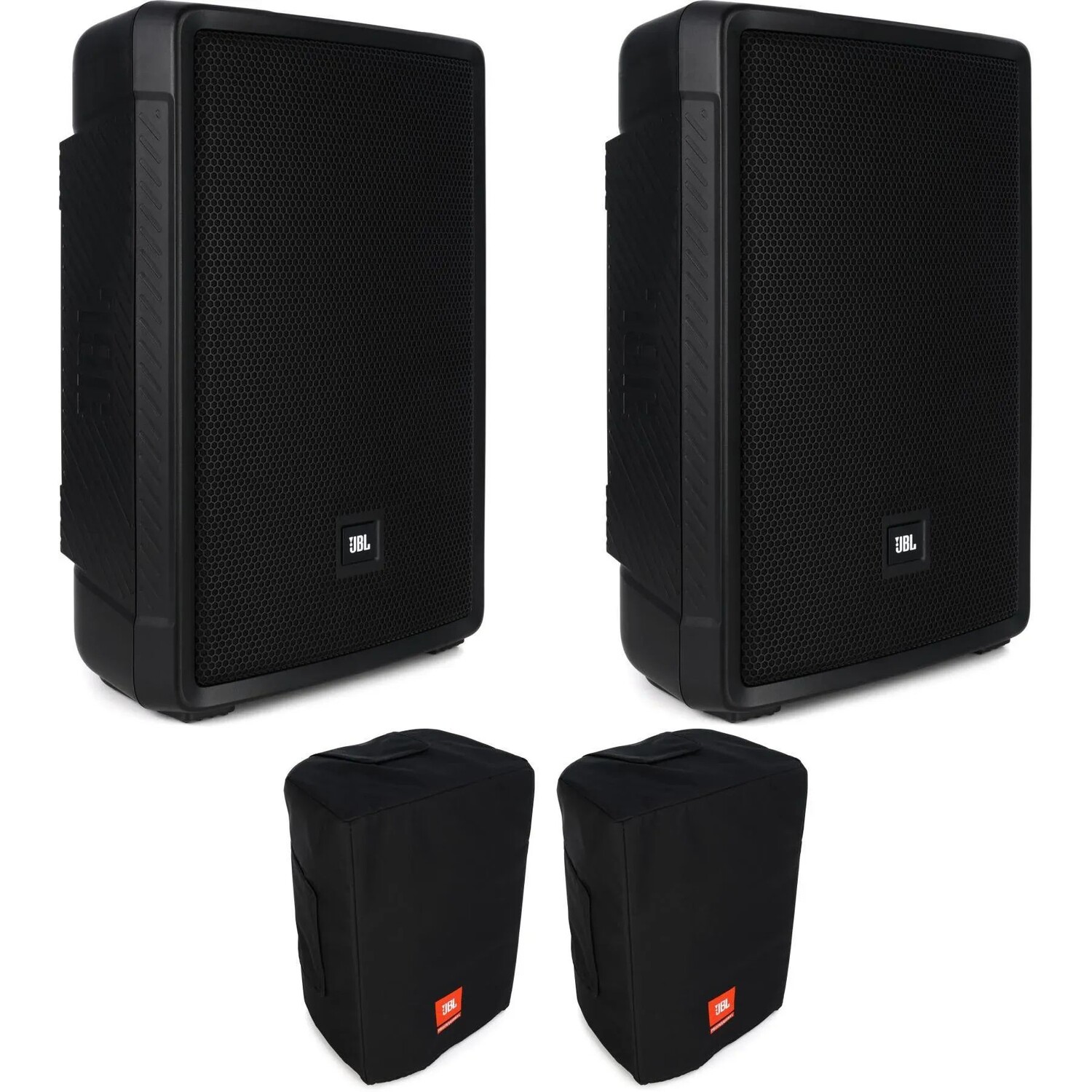 

Пара 12-дюймовых портативных Bluetooth-динамиков JBL IRX-112BT с чехлами — комплект