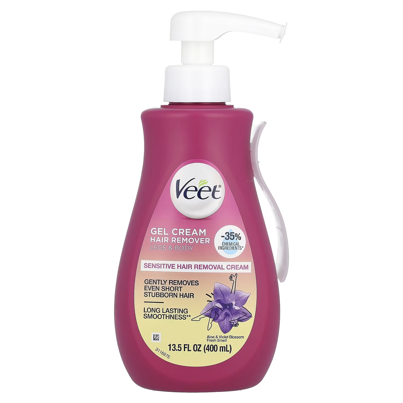 Гель-крем для удаления волос Veet Sensitive Aloe & Violet Blossom Fresh Smell 13, 400 мл