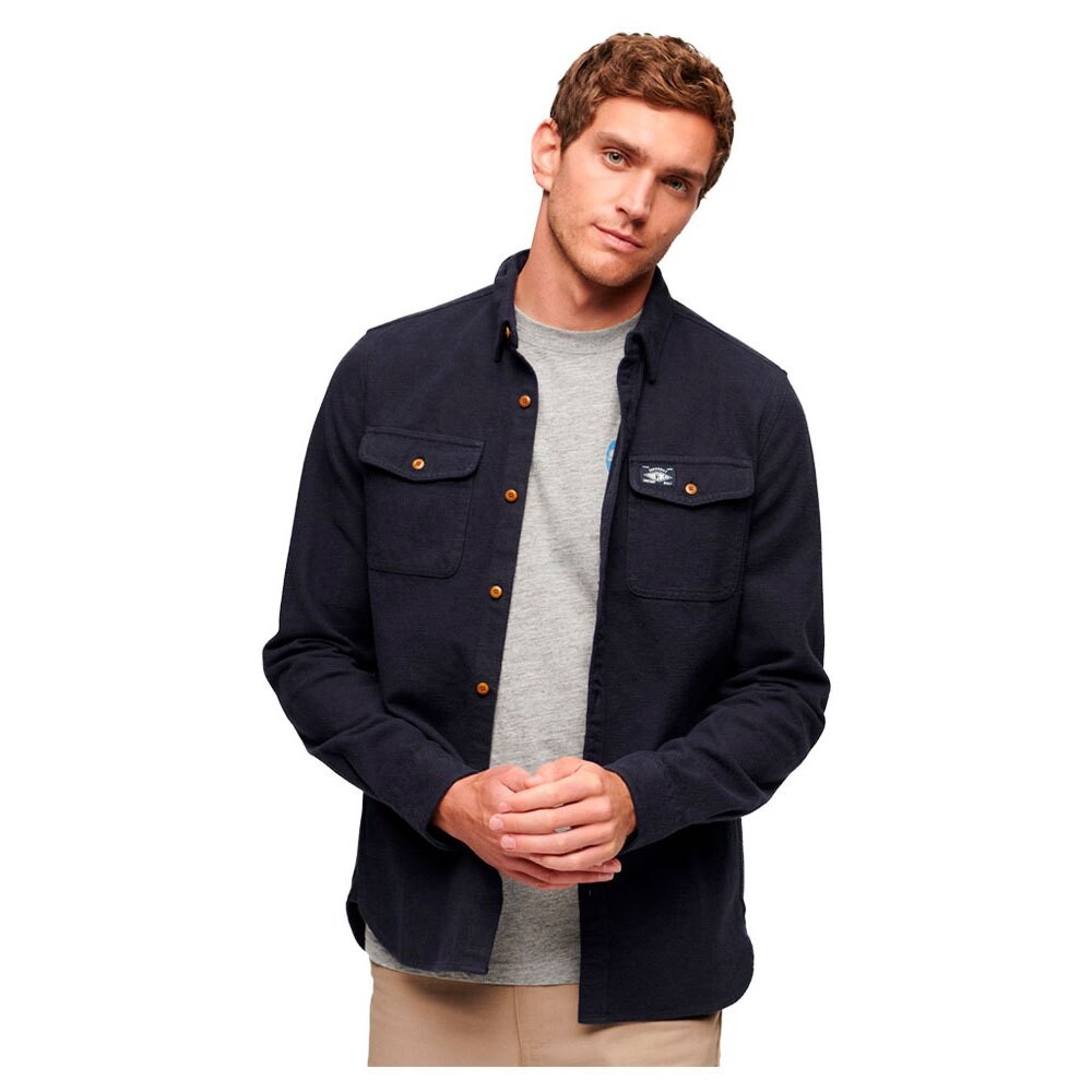 

Рубашка Superdry Flannel Workwear, синий