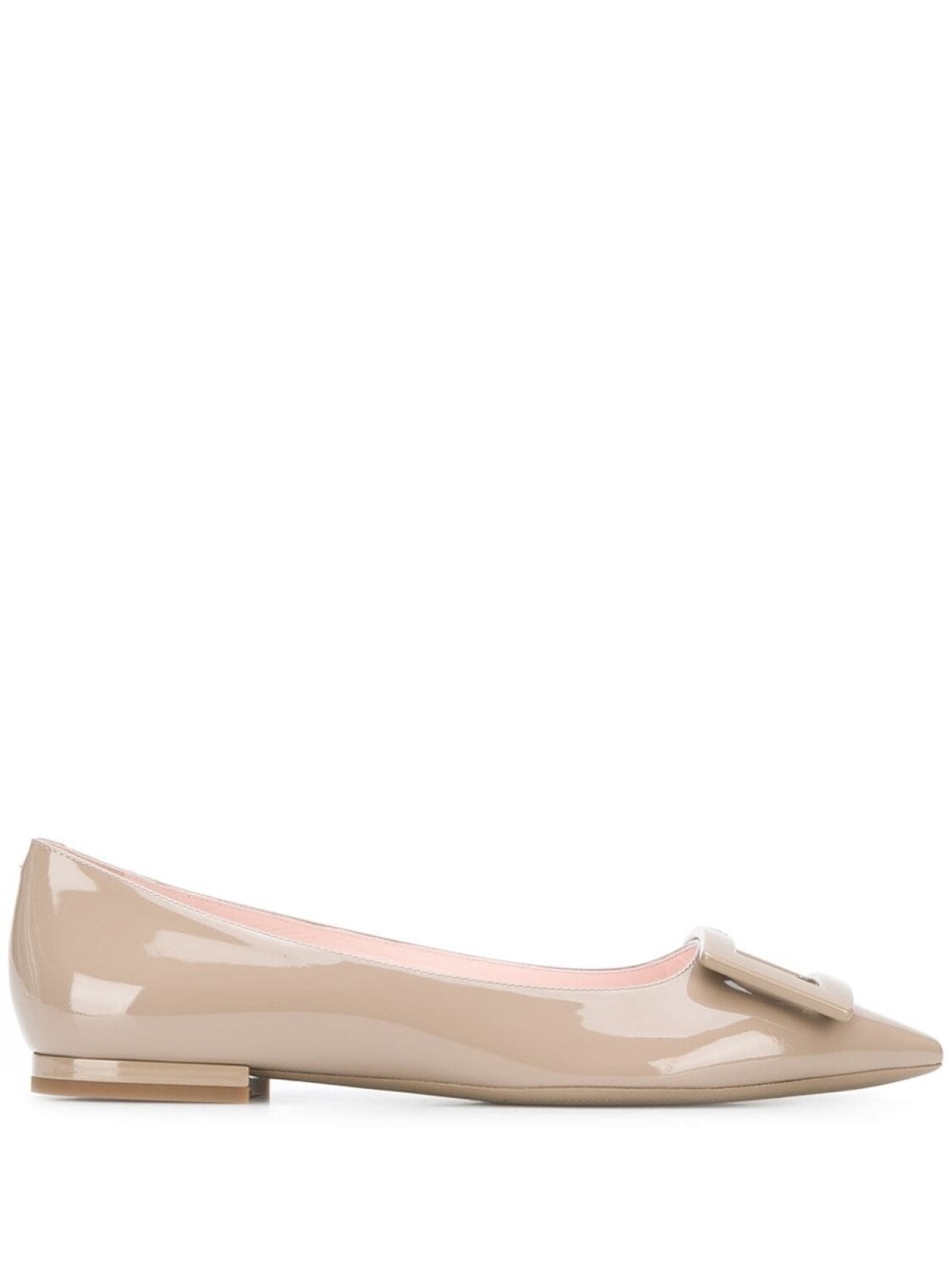 

Roger Vivier балетки с логотипом на пряжке, нейтральный цвет