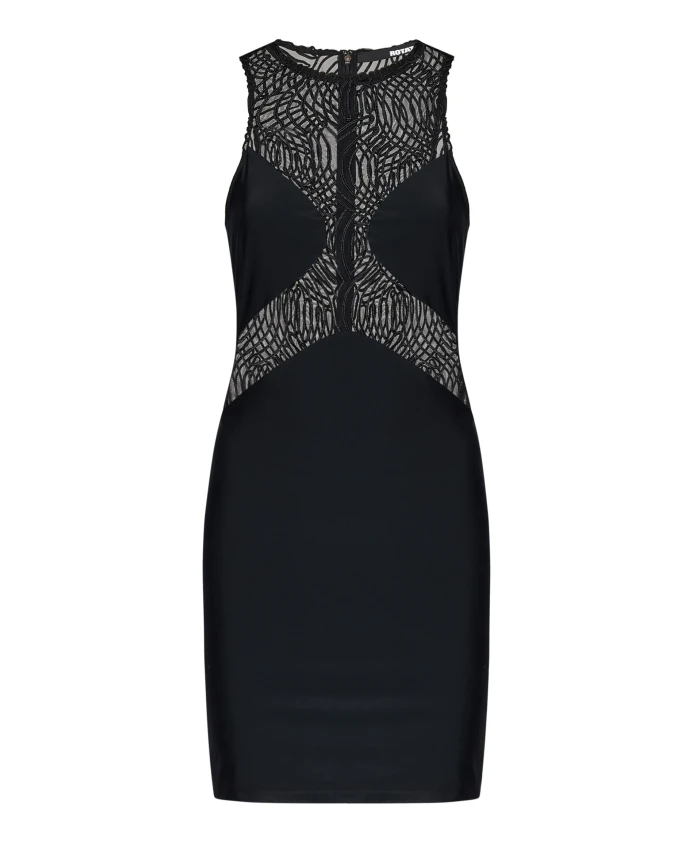 

Мини Платье с сетчатыми вставками AW24 Rotate Birger Christensen, черный
