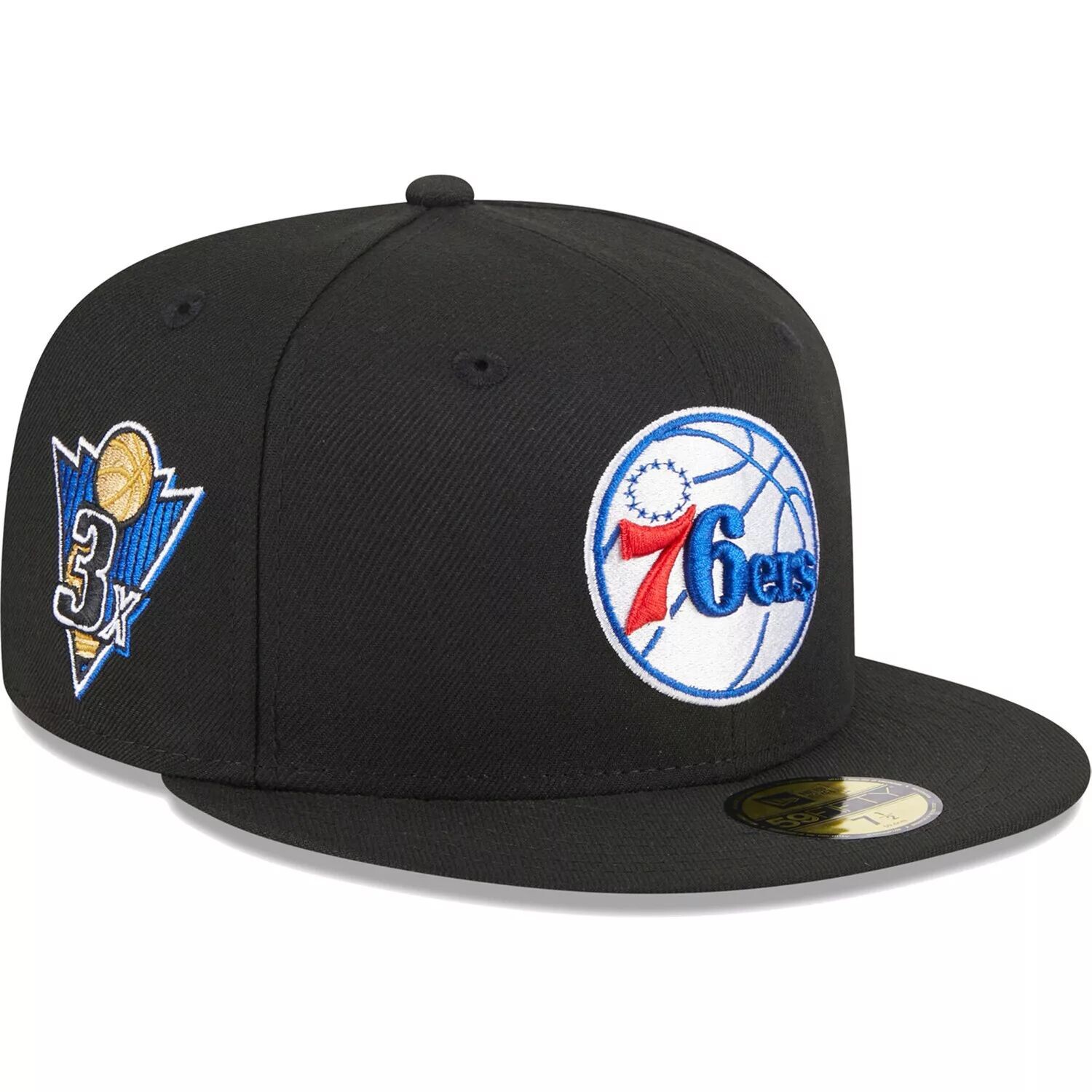 

Мужская кепка New Era Black Philadelphia 76ers с памятной боковой нашивкой трехкратного чемпиона 59FIFTY 59FIFTY.