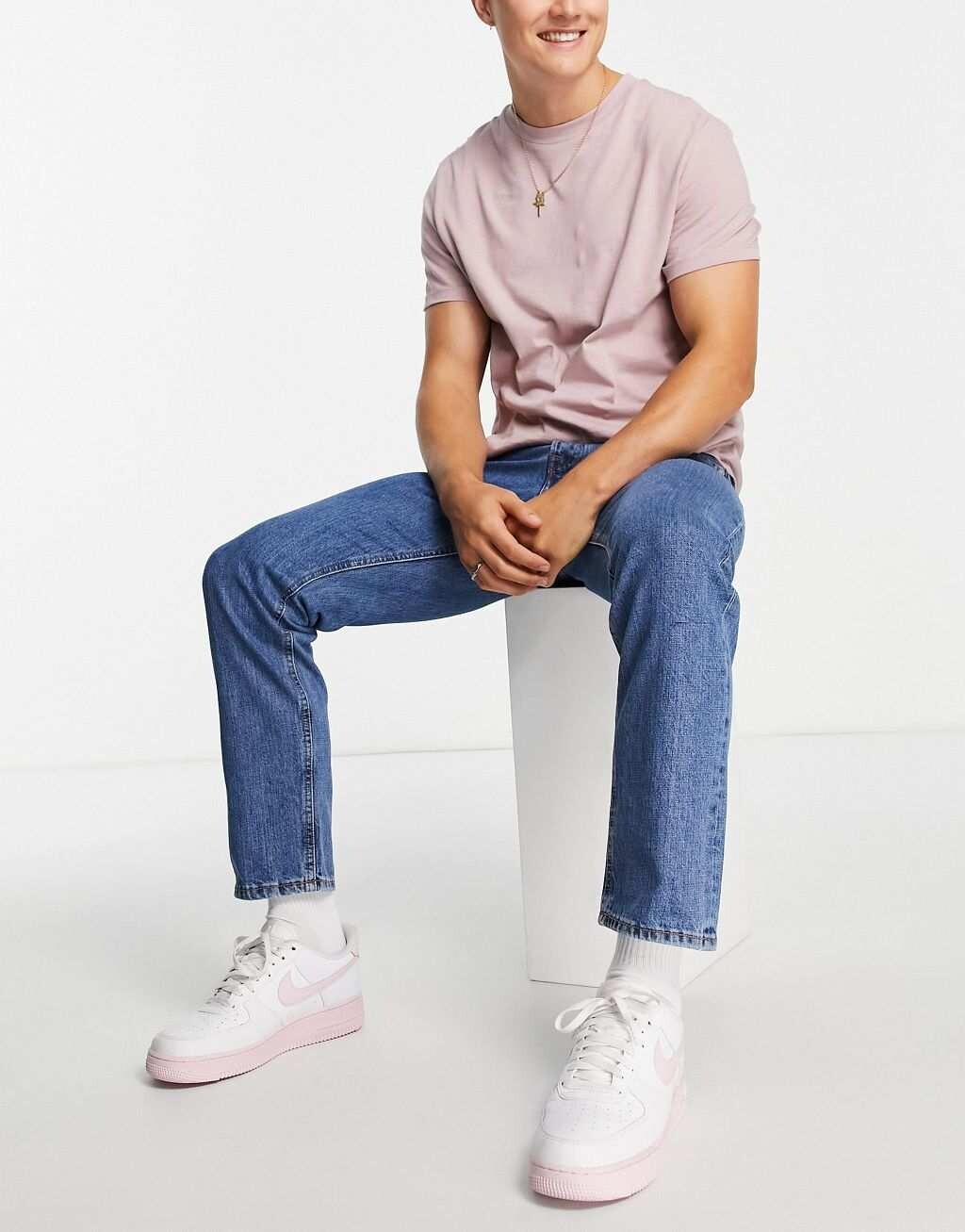 

Голубые жесткие джинсы свободного кроя Jack & Jones Intelligence Chris